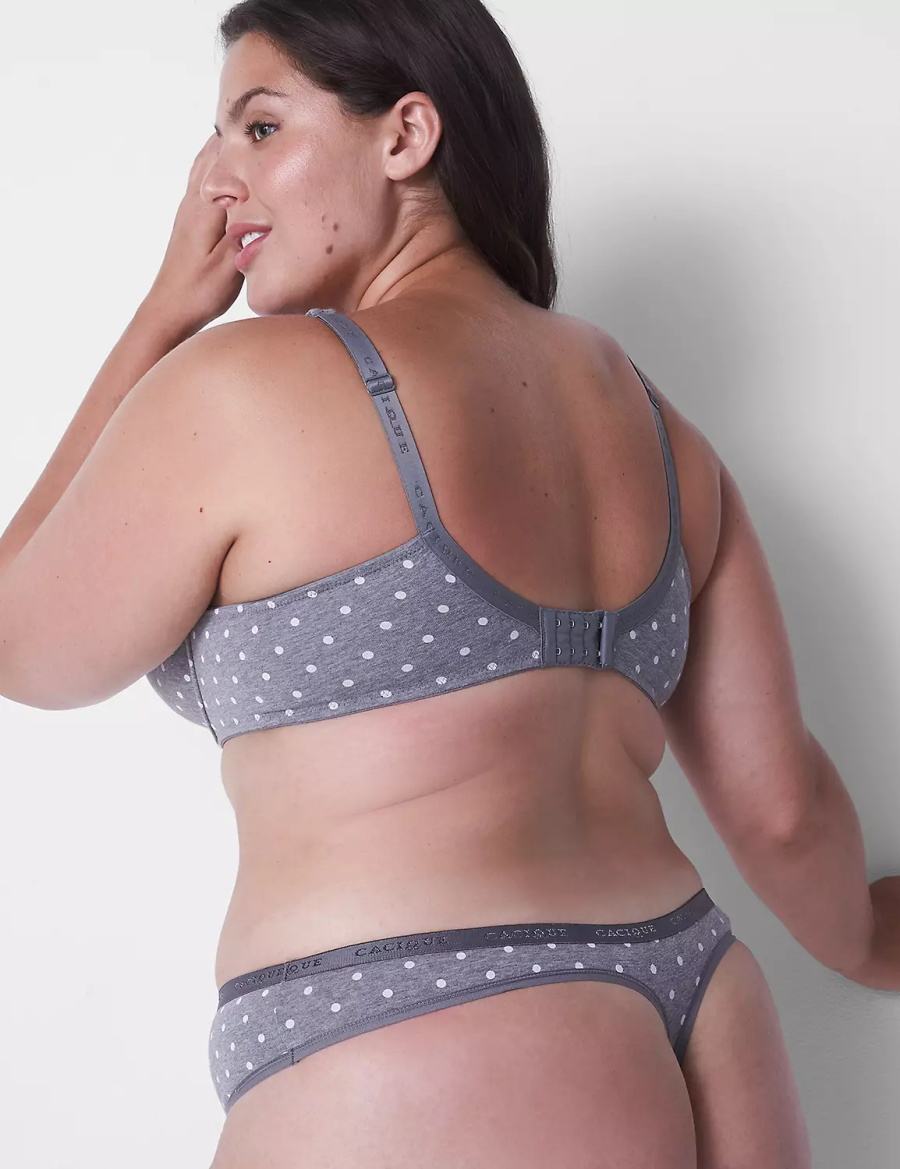 Dámské Tanga Kalhotky Lane Bryant Cotton Šedé | MGI9919MY