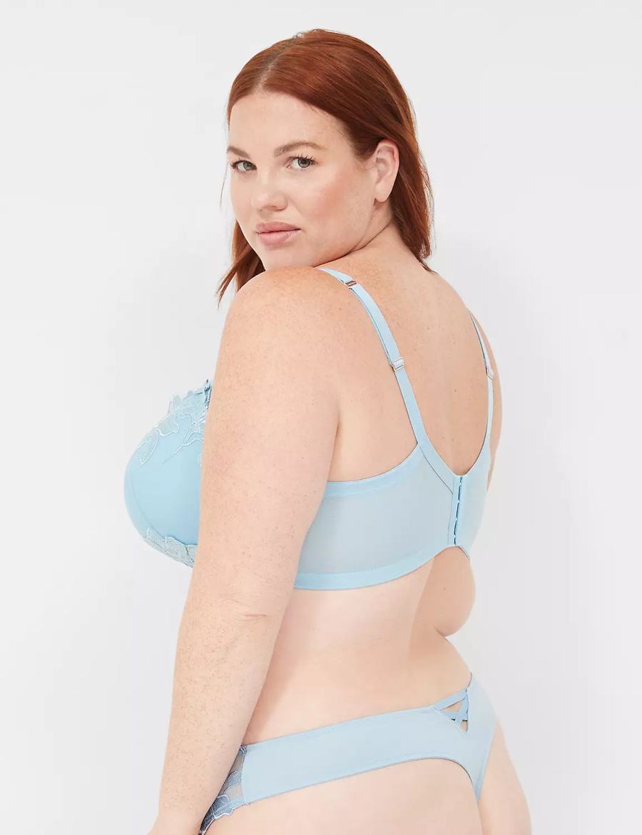 Dámské Tanga Kalhotky Lane Bryant Embroidered Blankyt | LCI4392HG