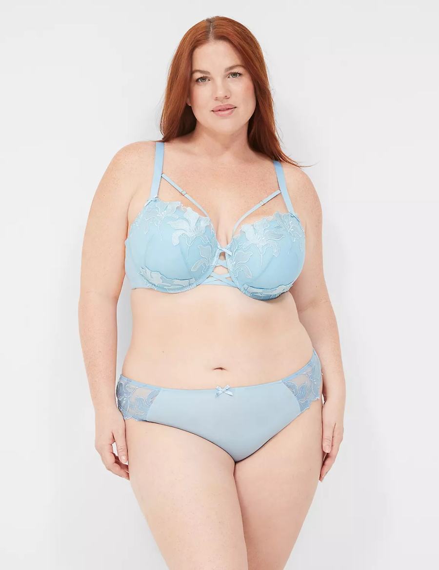 Dámské Tanga Kalhotky Lane Bryant Embroidered Blankyt | LCI4392HG