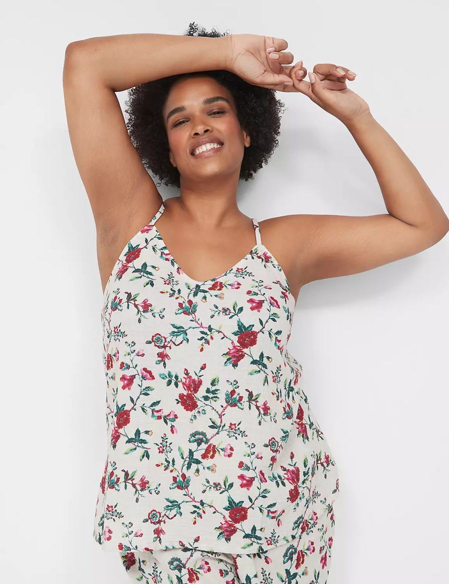 Dámské Tílko Lane Bryant Crinkle Woven Sleep Cami Bílé Viacfarebný | VNQ947XR