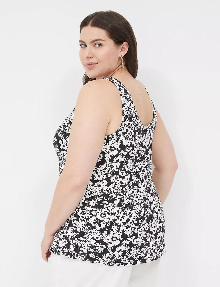 Dámské Tílko Lane Bryant Double Scoop Černé | PXT1381YW