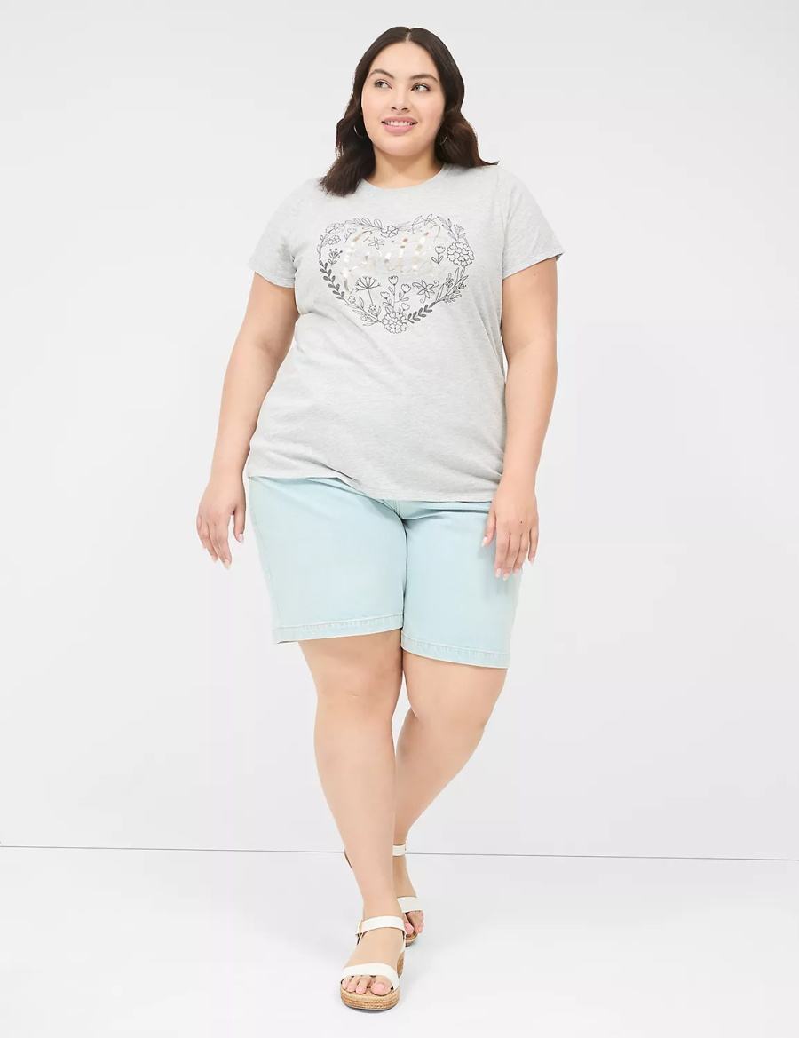 Dámské Tílko Lane Bryant Faith Graphic Tee Šedé | GBJ9747AT