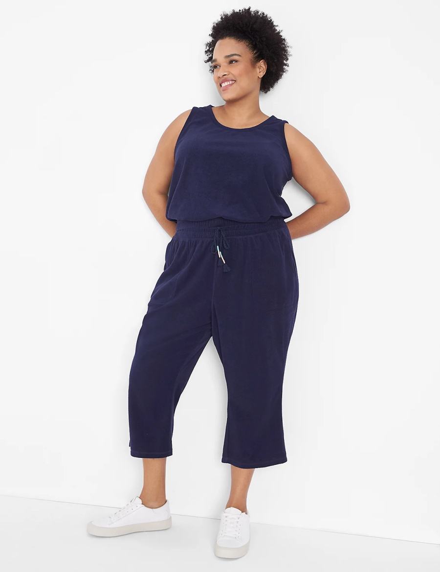 Dámské Tílko Lane Bryant LIVI Crop Towel Terry Blankyt | ZCY4311GW