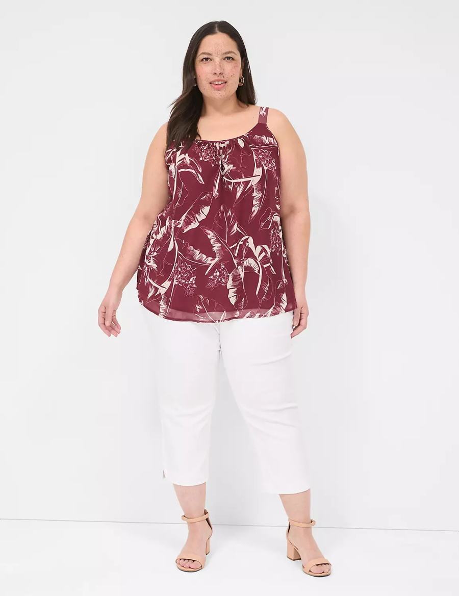 Dámské Tílko Lane Bryant Scoop-Neck Cami Vínové | GKM7975CF