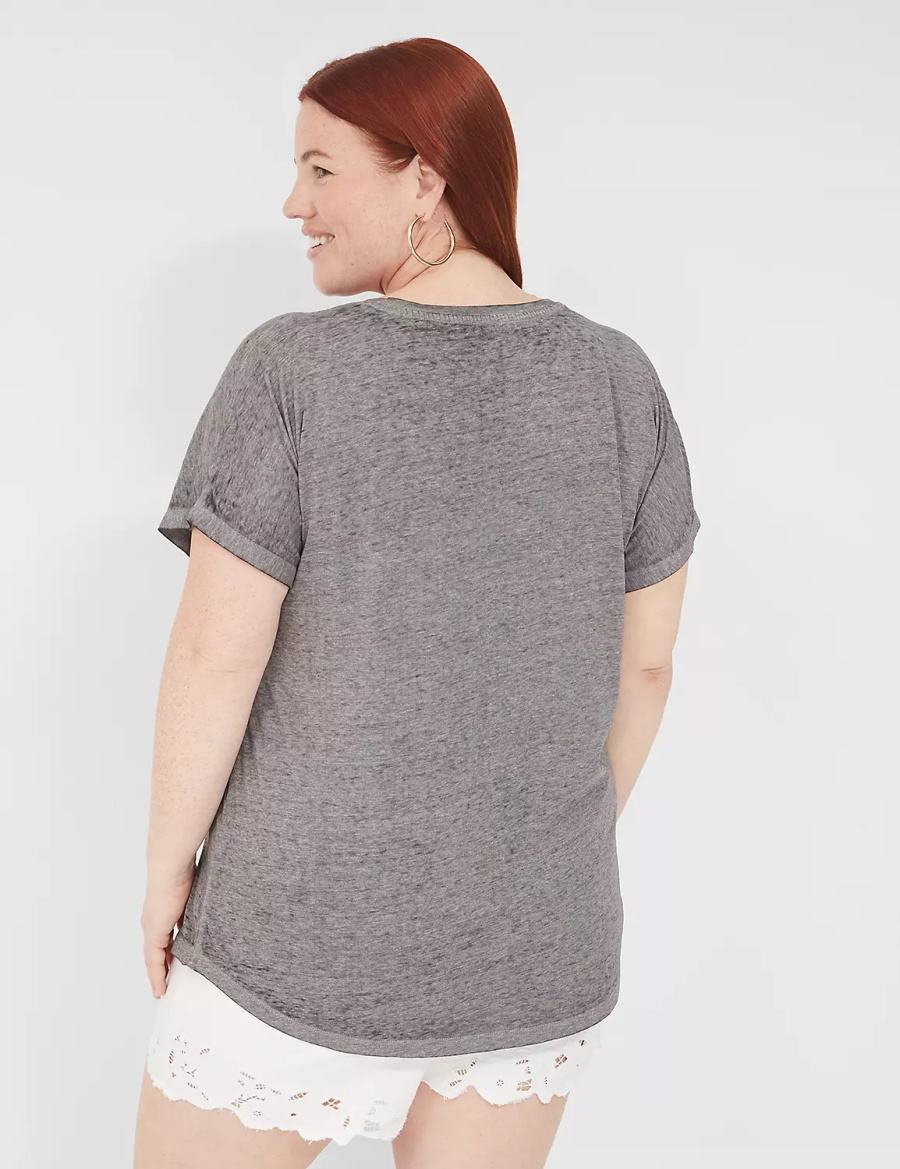 Dámské Tričko Lane Bryant Country Roads Take Me Home Graphic Tee Šedé | JDP6747ZP