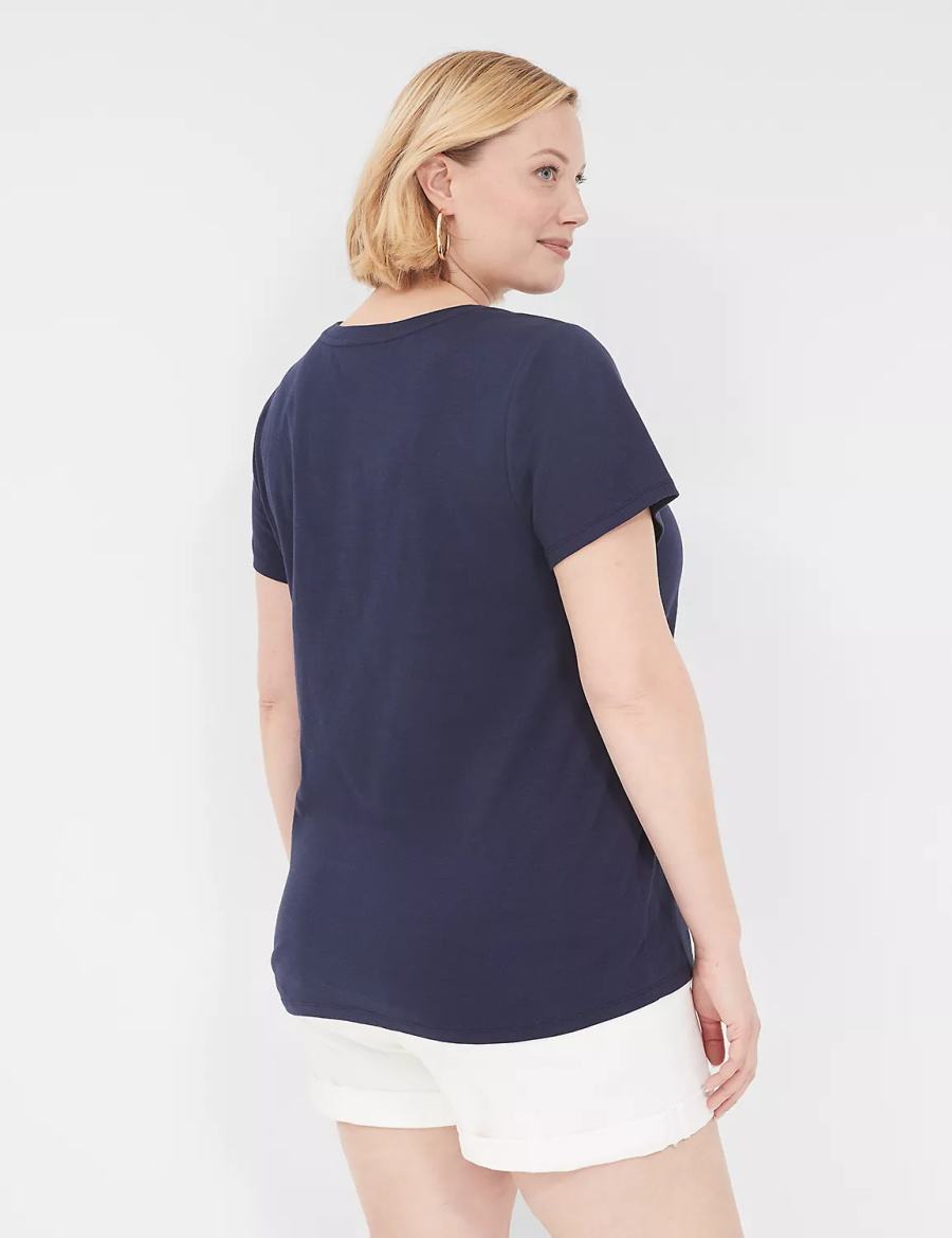 Dámské Tričko Lane Bryant Grateful Graphic Tee Blankyt | YAI8886MZ