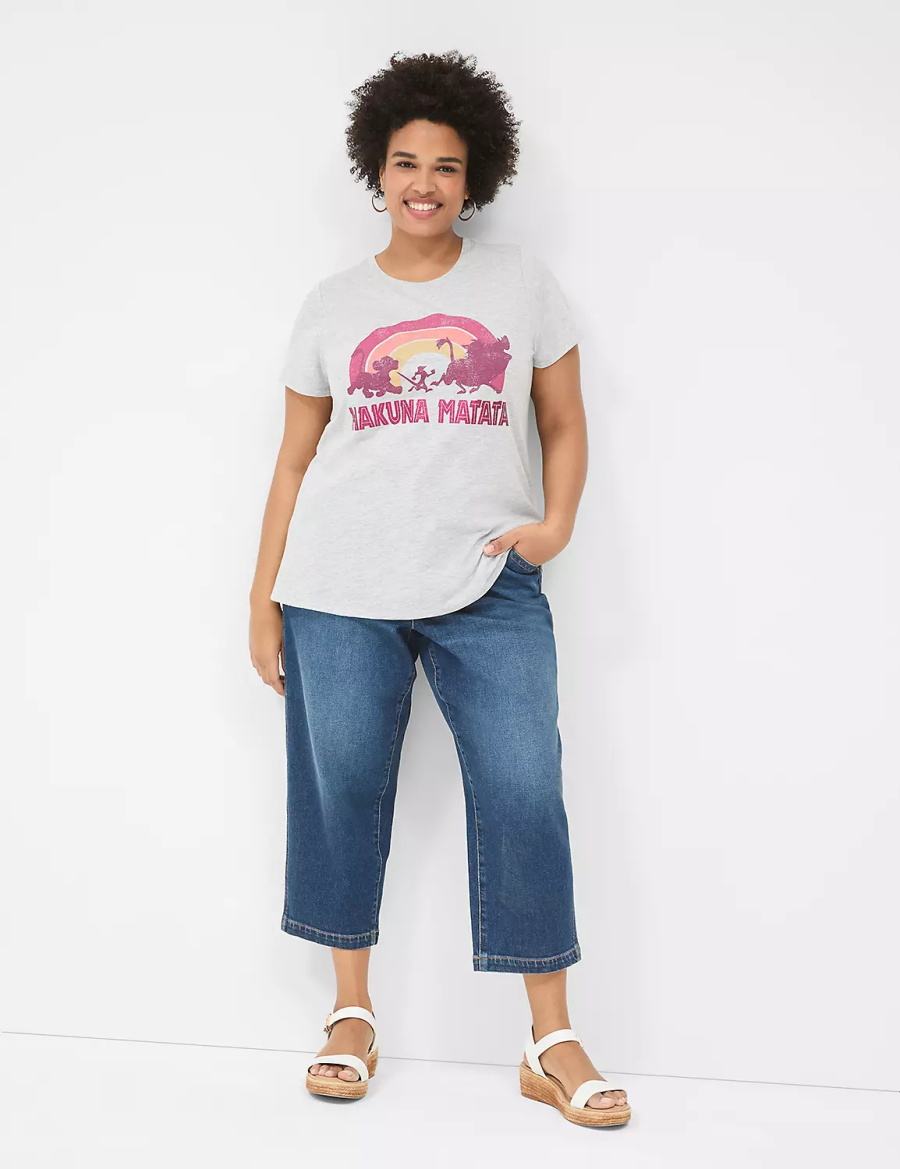 Dámské Tričko Lane Bryant Hakuna Matata Graphic Tee Šedé | GIY6355KA