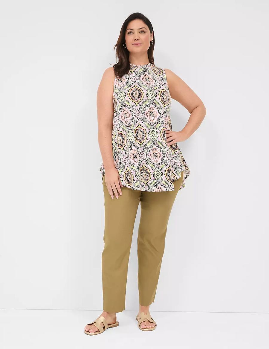 Dámské Tričko Lane Bryant Max Swing Sleeveless High-Neck Tunic Viacfarebný | RMA6034AT