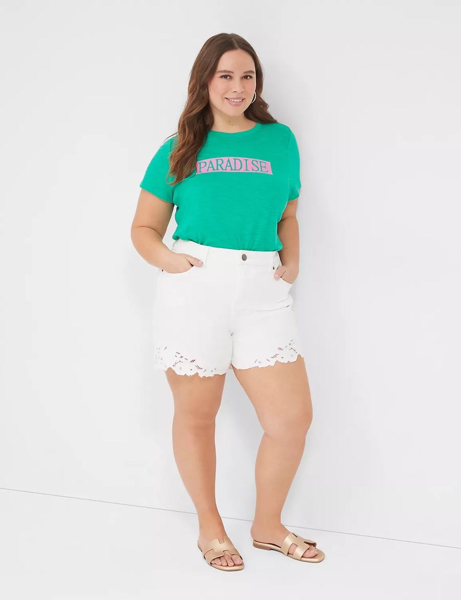 Dámské Tričko Lane Bryant Paradise Graphic Tee Tyrkysové | HJB2981BK