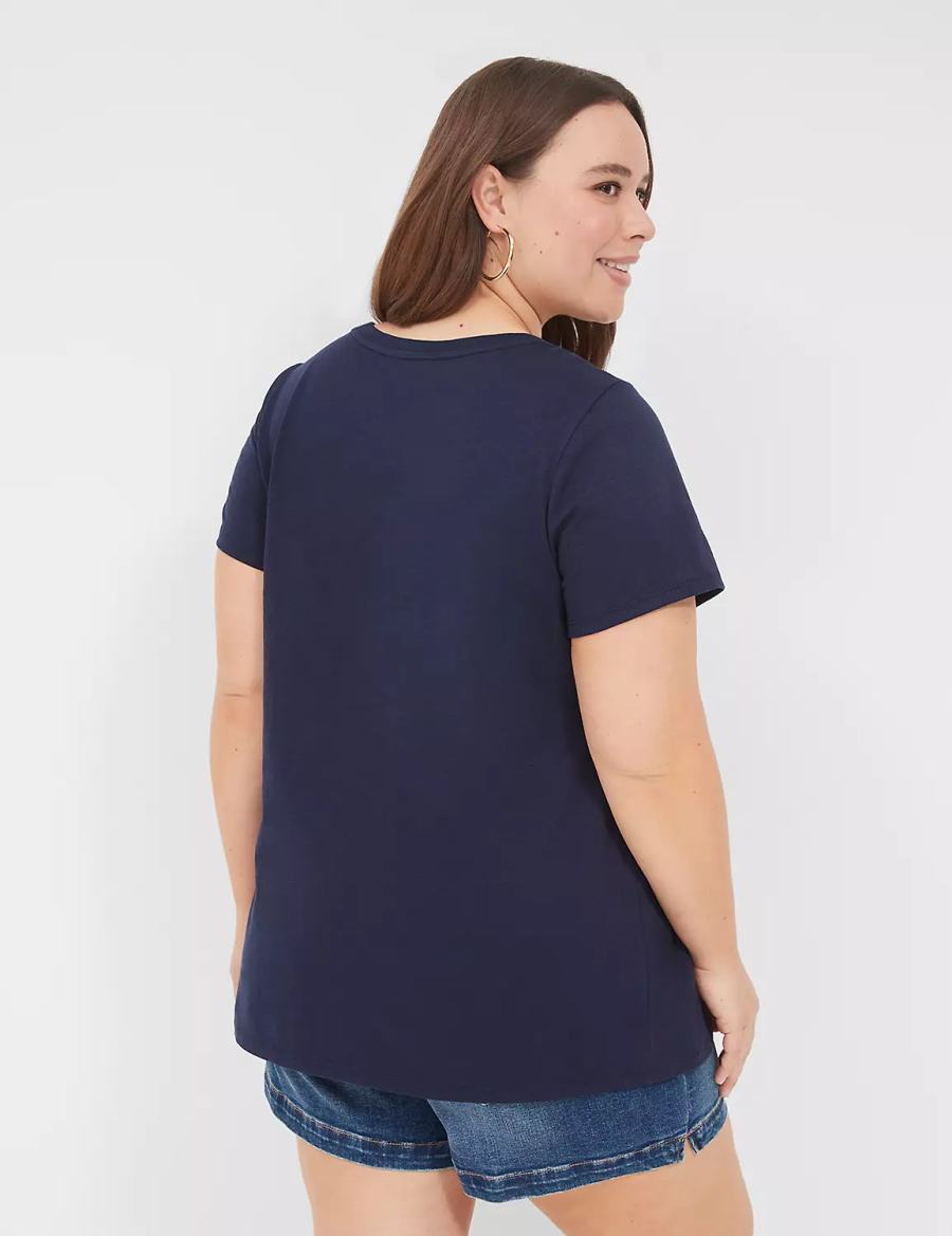 Dámské Tričko Lane Bryant Pride Embroidered Rainbow Love Graphic Tee Blankyt | ZUF3572EY