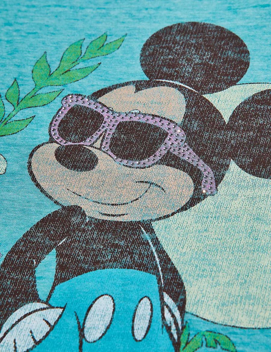 Dámské Tričko Lane Bryant Rhinestone Mickey Graphic Tee Zelene | WUS7284RM