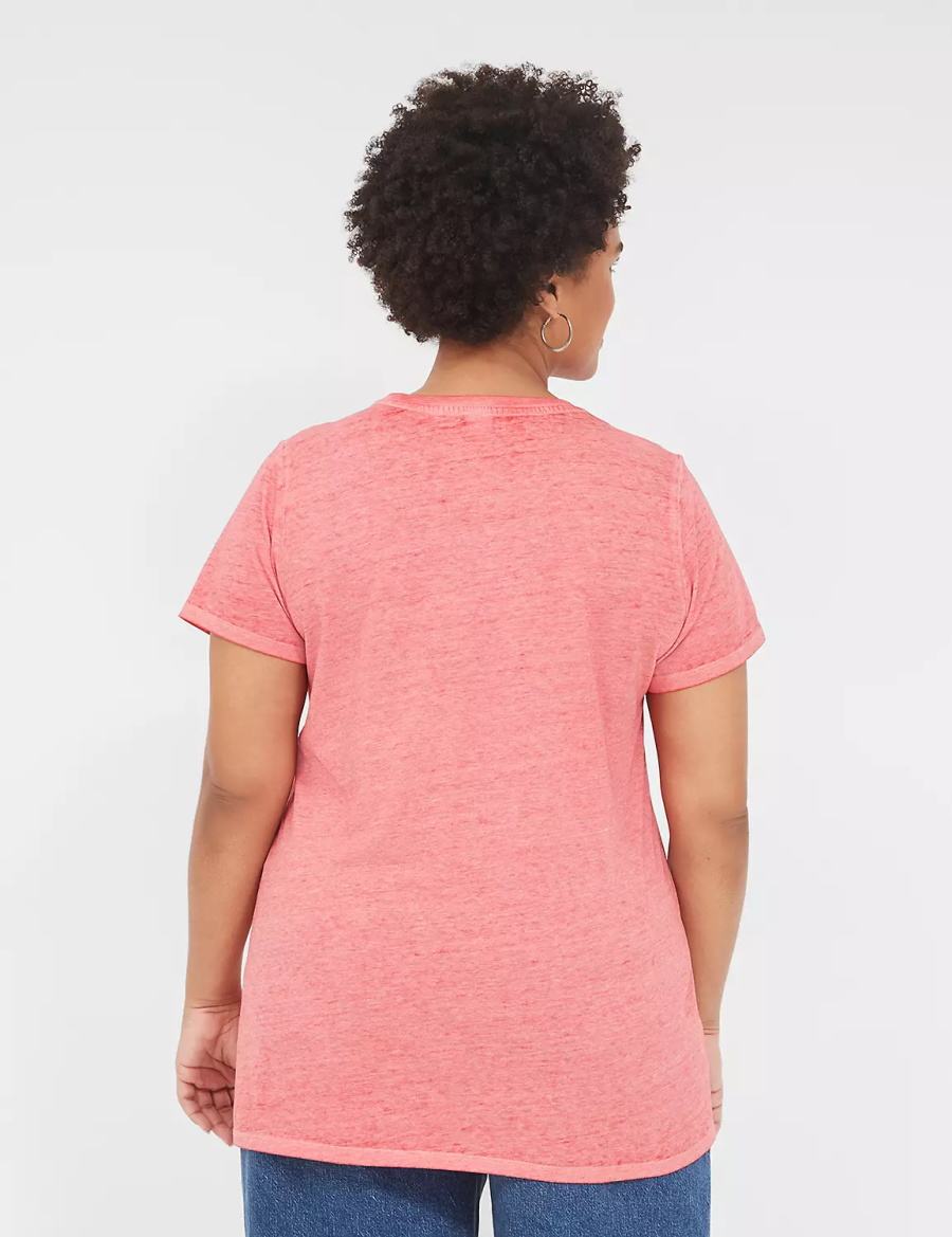 Dámské Tričko Lane Bryant USA Graphic Tee Červené | AEG8634VN