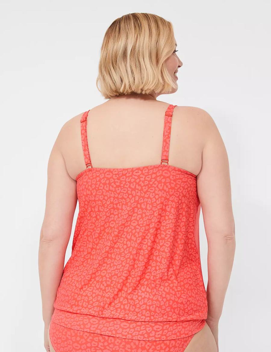 Dámské Vrchní díl Plavek Lane Bryant No-Wire Blouson Tankini Koralove | PDL9213ZU