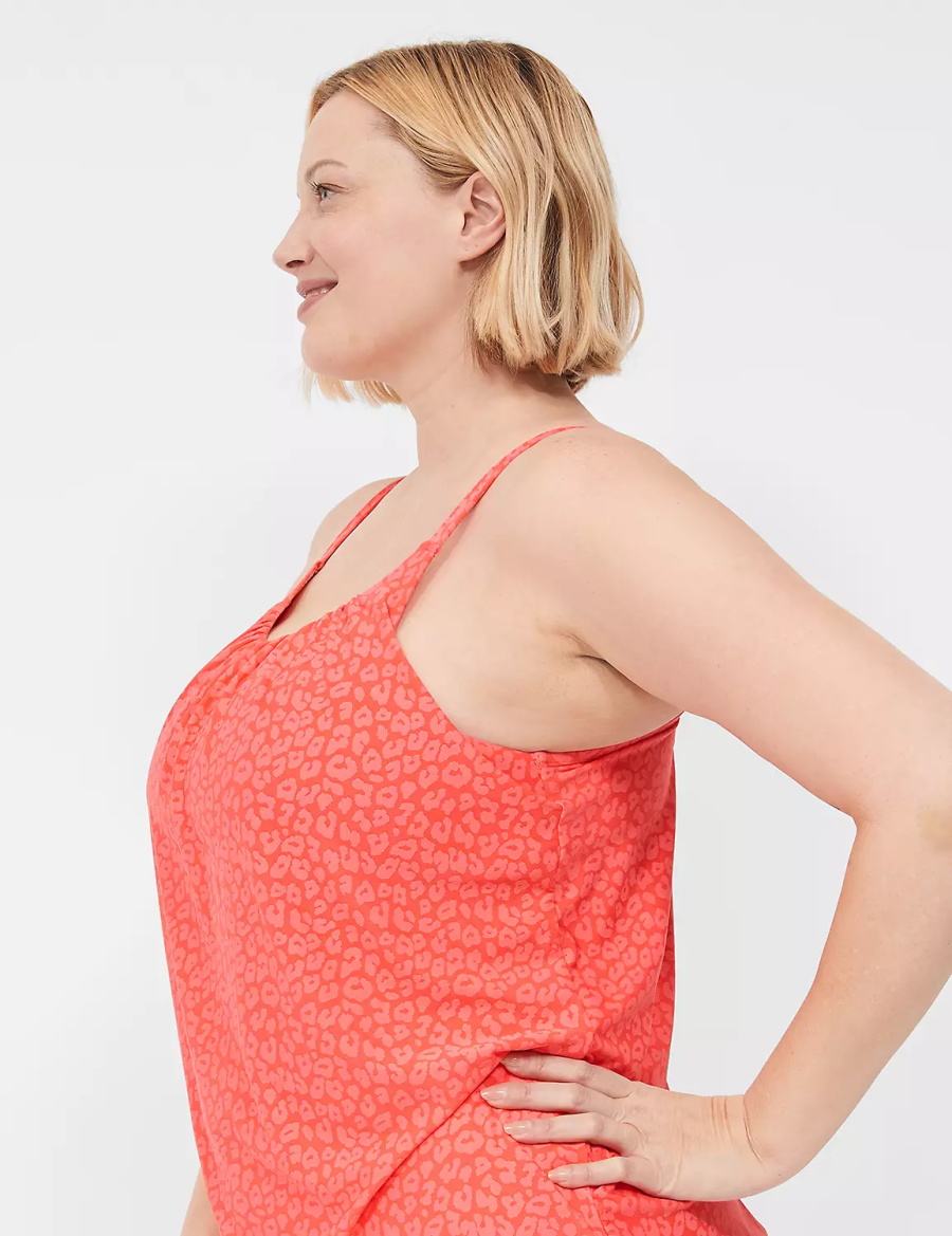 Dámské Vrchní díl Plavek Lane Bryant No-Wire Blouson Tankini Koralove | PDL9213ZU