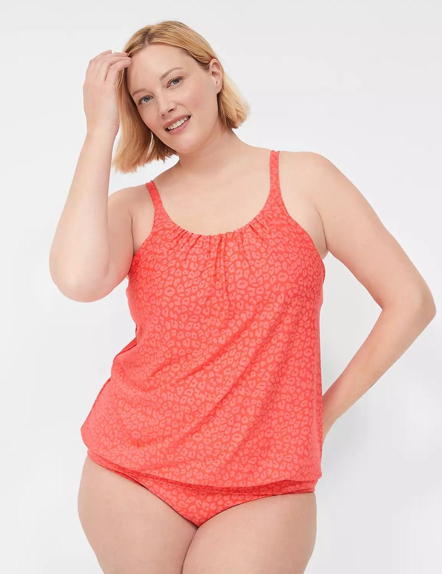 Dámské Vrchní díl Plavek Lane Bryant No-Wire Blouson Tankini Koralove | PDL9213ZU