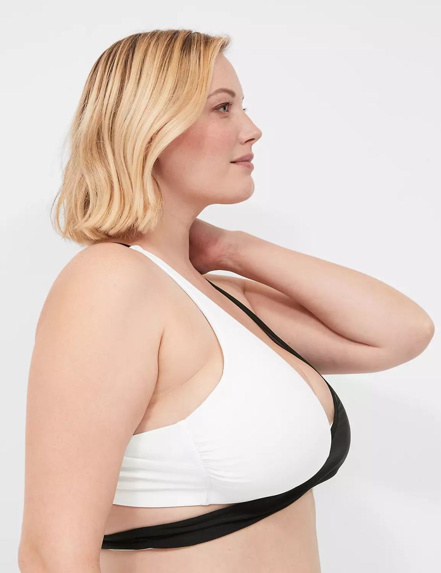 Dámské Vrchní díl Plavek Lane Bryant No-Wire Tie-Back Černé | JUM4873RE