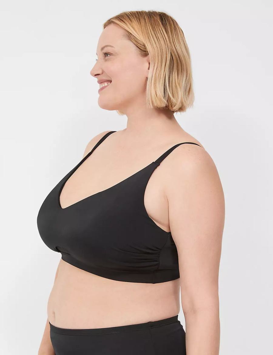 Dámské Vrchní díl Plavek Lane Bryant No-Wire Černé | PVX2424PQ