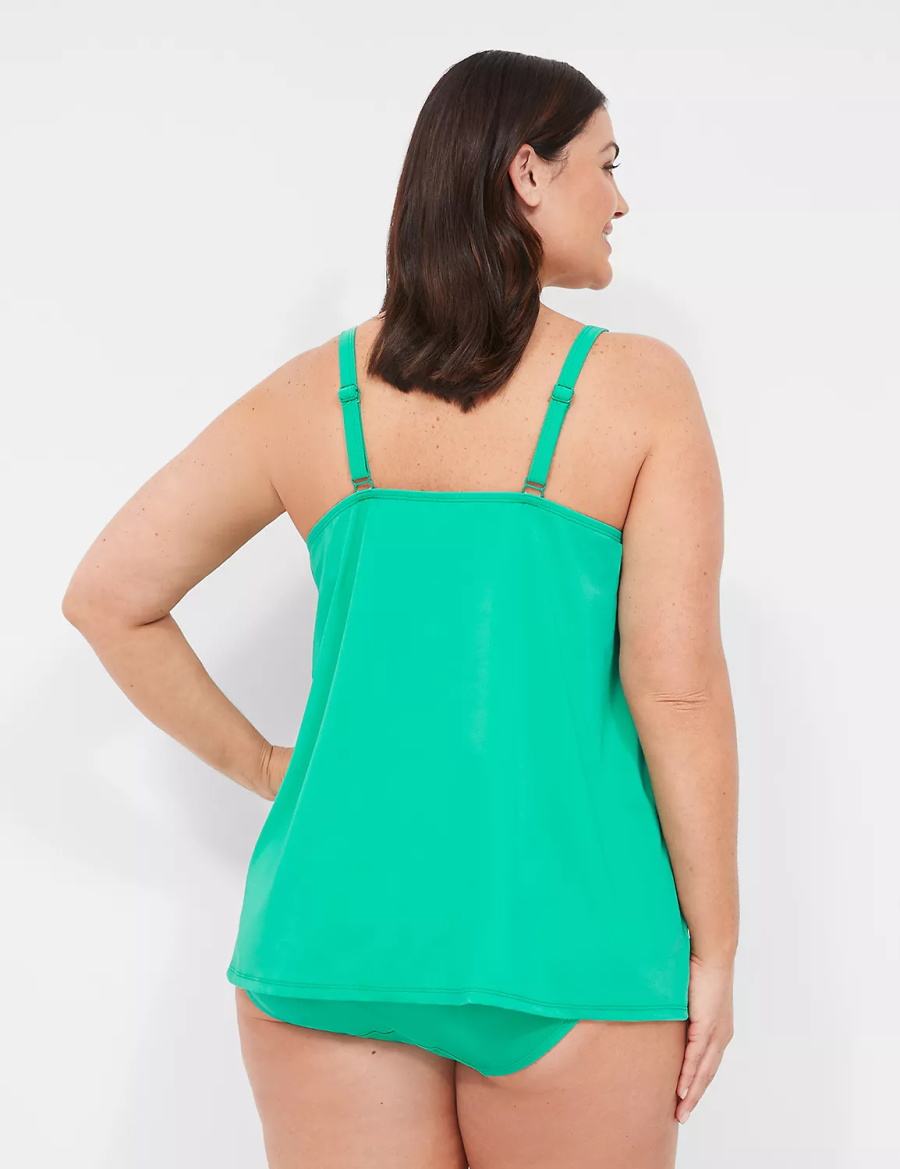 Dámské Vrchní díl Plavek Lane Bryant Underwire O-Ring Tankini Tyrkysové | EEO8455EP