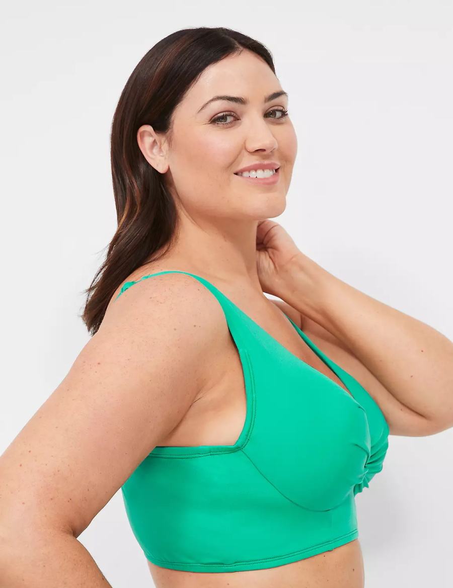 Dámské Vrchní díl Plavek Lane Bryant Underwire Longline O-Ring Tyrkysové | XTJ4172JZ