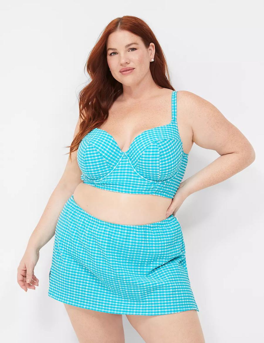 Dámské Vrchní díl Plavek Lane Bryant Underwire Longline Blankyt Bílé | OWA4748EK