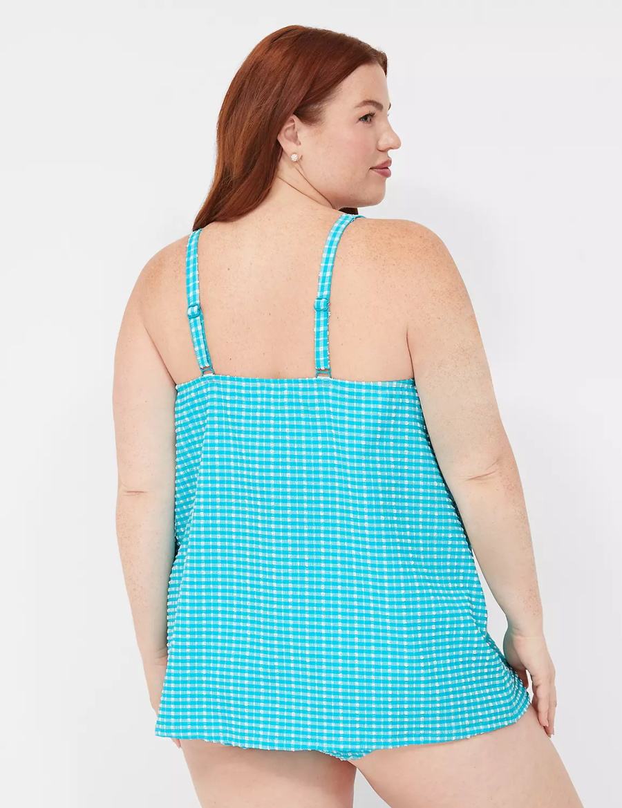 Dámské Vrchní díl Plavek Lane Bryant Underwire Balconette Tankini Blankyt Bílé | SHC2723YE