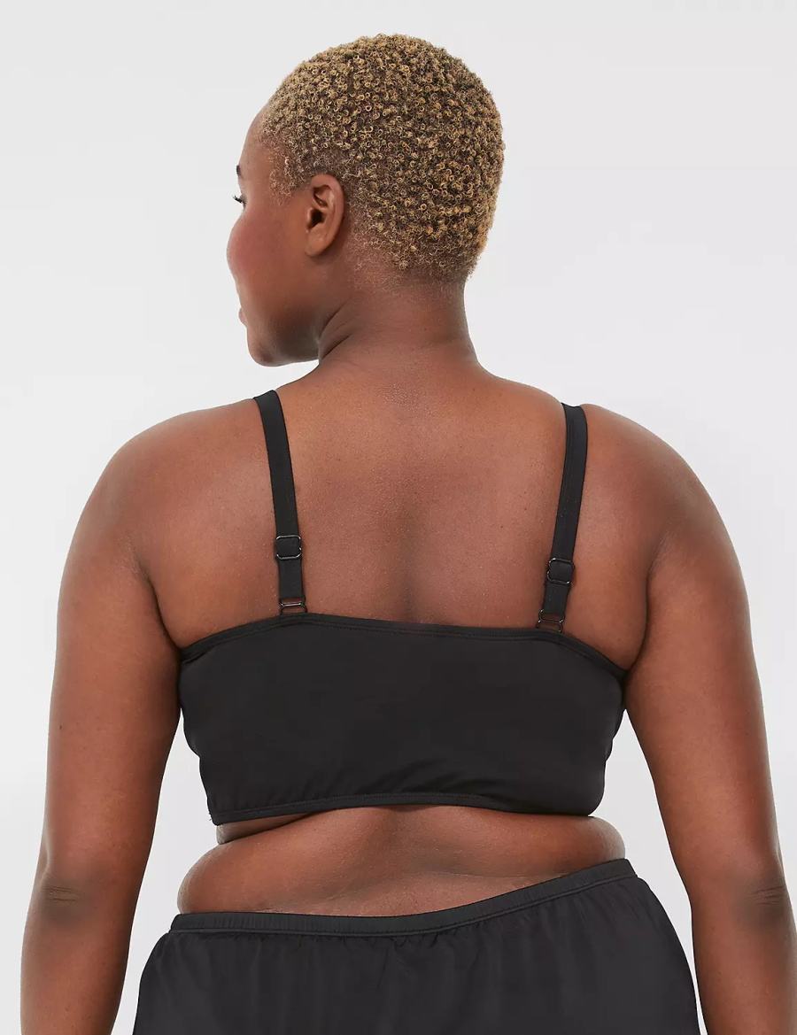 Dámské Vrchní díl Plavek Lane Bryant Underwire Longline O-Ring Černé | HEG564OU