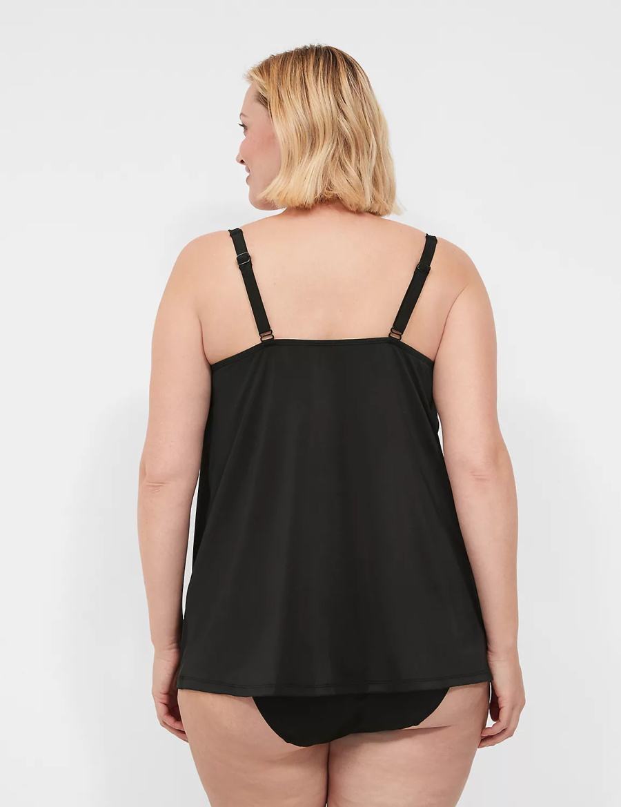 Dámské Vrchní díl Plavek Lane Bryant Underwire Balconette Tankini Černé | TZI5691NB