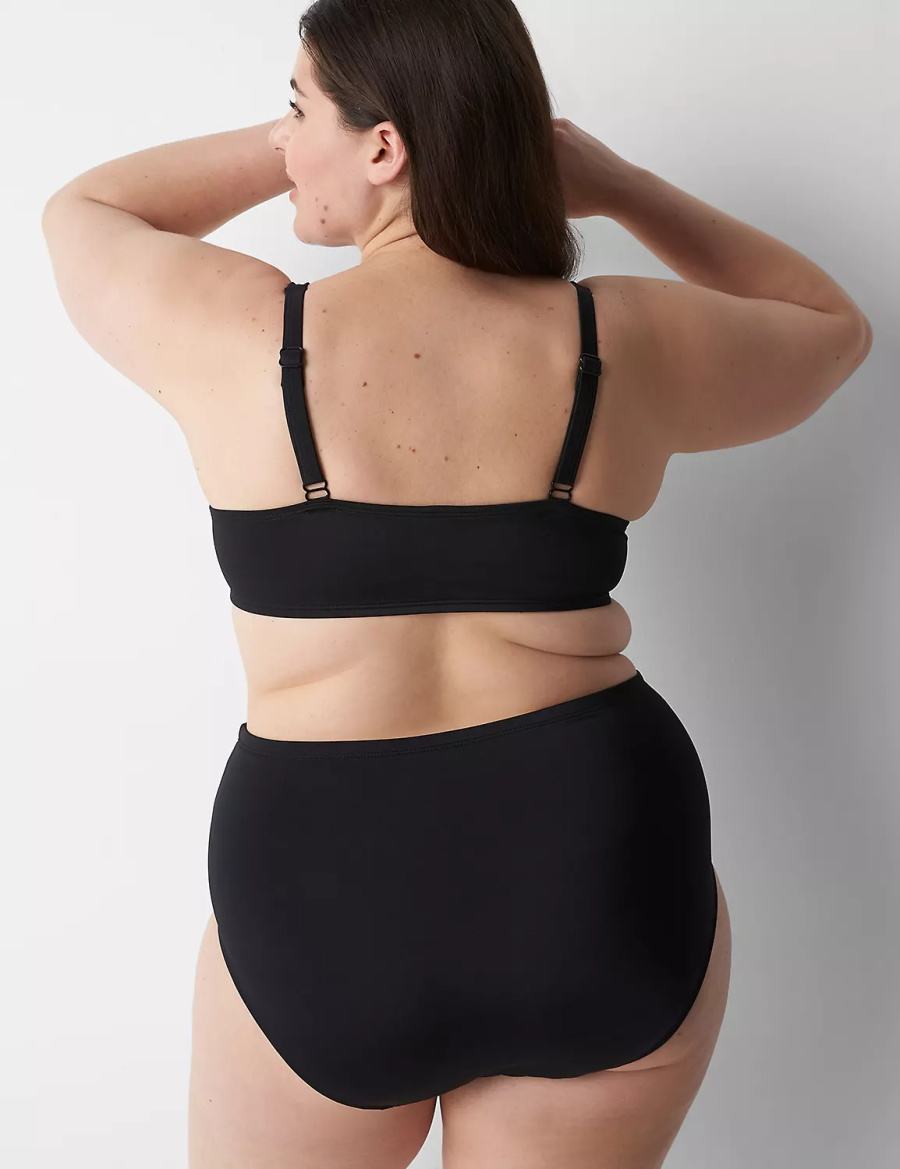 Dámské Vrchní díl Plavek Lane Bryant Underwire Balconette Swim Černé | KMI2372AP