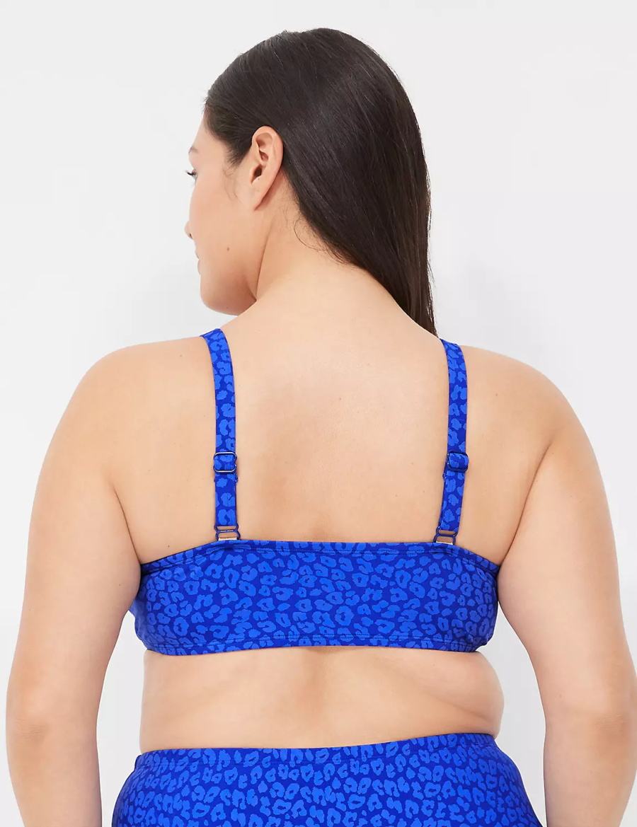 Dámské Vrchní díl Plavek Lane Bryant Underwire Plunge Tmavě Blankyt | XHH5420QZ