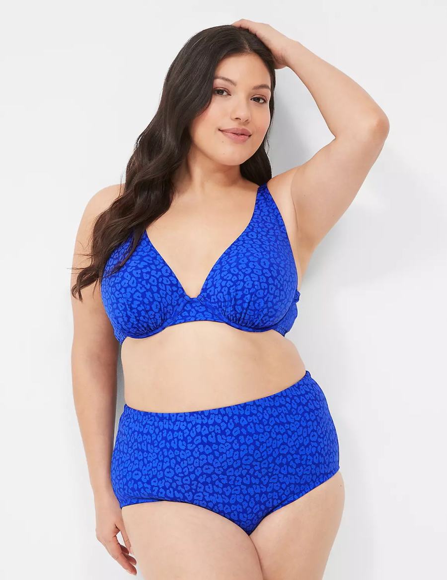 Dámské Vrchní díl Plavek Lane Bryant Underwire Plunge Tmavě Blankyt | XHH5420QZ