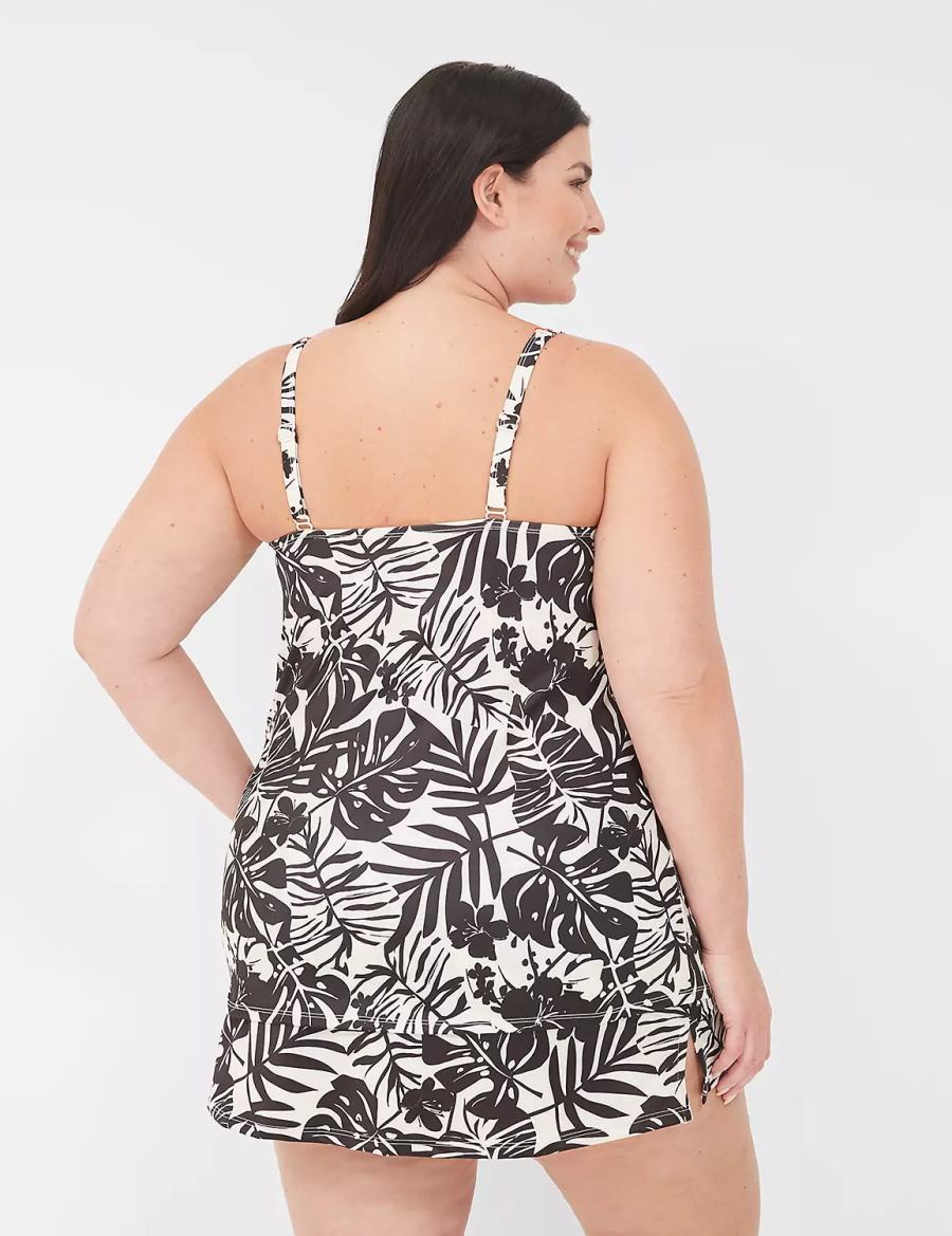 Dámské Vrchní díl Plavek Lane Bryant Underwire Balconette Tankini Bílé Černé | EBX9242CO