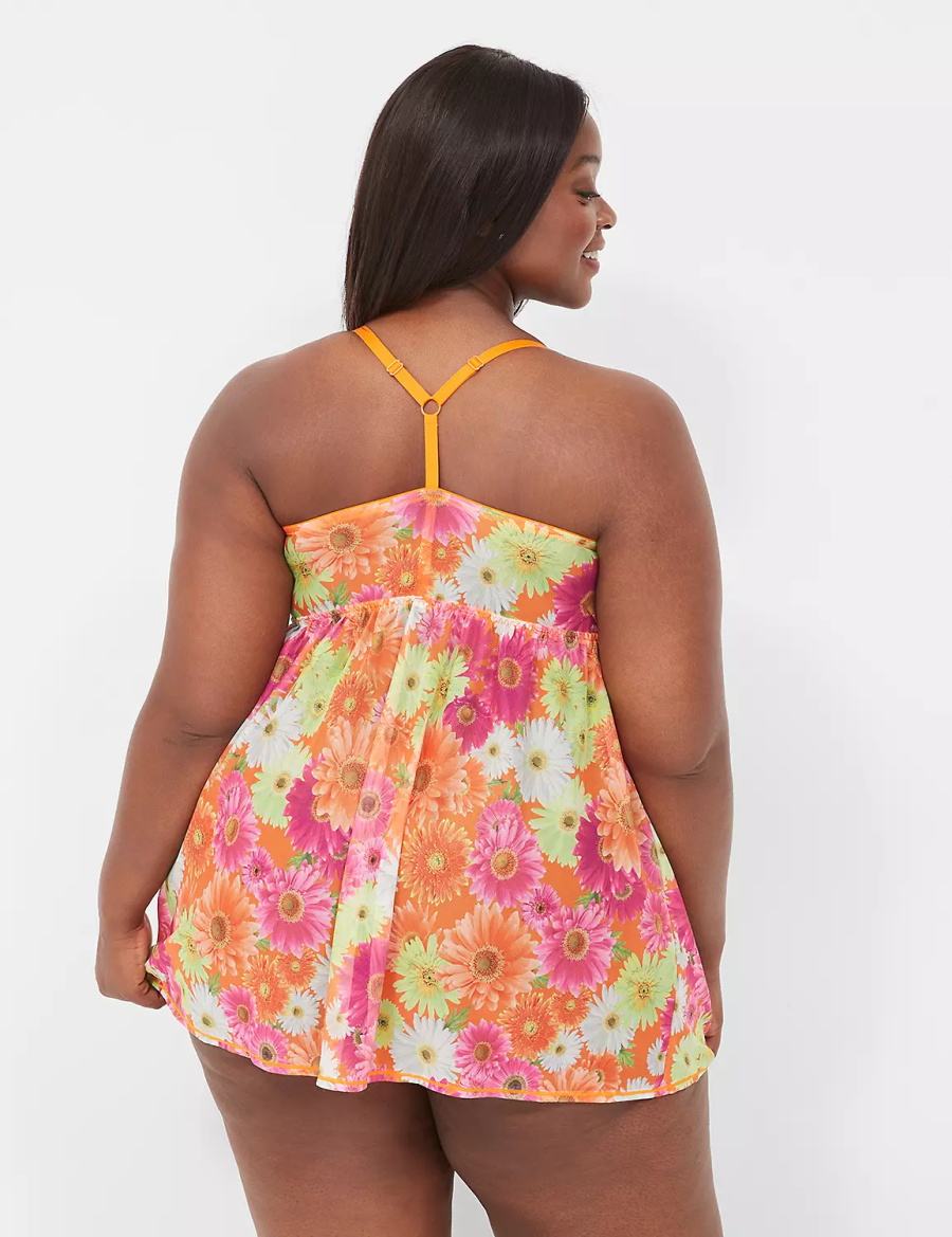 Dámské Šaty Lane Bryant Mesh High Apex Babydoll Oranžové Viacfarebný | JAY9076BJ