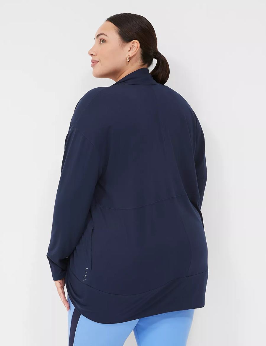 Dámské Župany Lane Bryant LIVI Recycled LIVI Soft Cocoon Overpiece Tmavě Blankyt | LFW9937GW