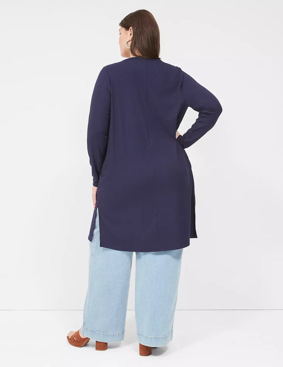 Dámské Župany Lane Bryant Long-Sleeve Open-Front Overpiece Blankyt | DFL9163QZ