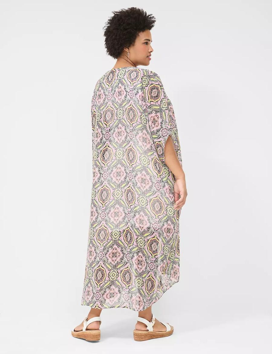 Dámské Župany Lane Bryant Maxi Chiffon Overpiece Viacfarebný | RGR8133WL