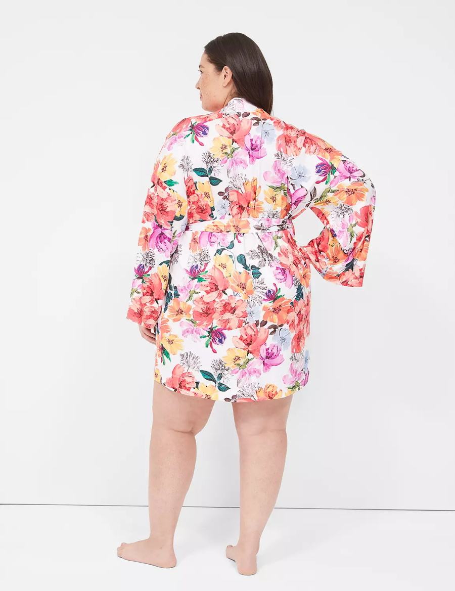 Dámské Župany Lane Bryant Printed Microfiber Oranžové Viacfarebný | KXK9652EH