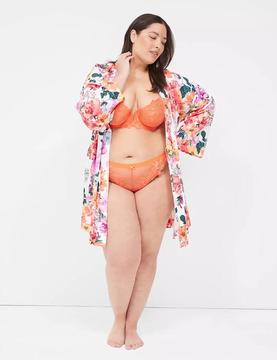 Dámské Župany Lane Bryant Printed Microfiber Oranžové Viacfarebný | KXK9652EH